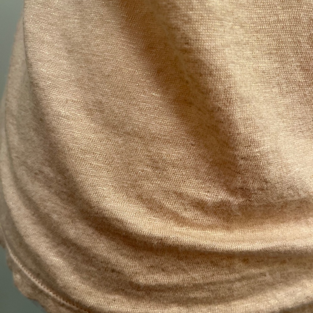 Lilly Pulitzer Gold Linen Ruffle Tank Large - Picture 5 of 10